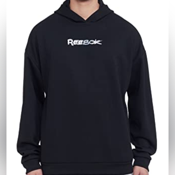 Reebok Men's Black Hoodie Sweatshirt Size M NWT MSRP $60 - Picture 1 of 6